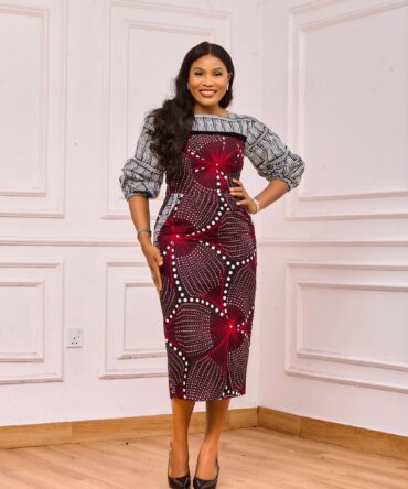 KDA MIX-MATCHED GOWN